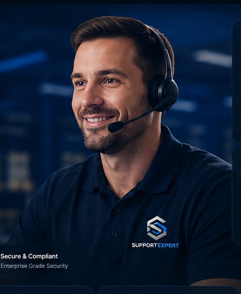 SupportExpert technical support specialist wearing a headset